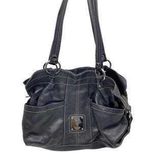 Tignanello Black Leather Shoulder Bag